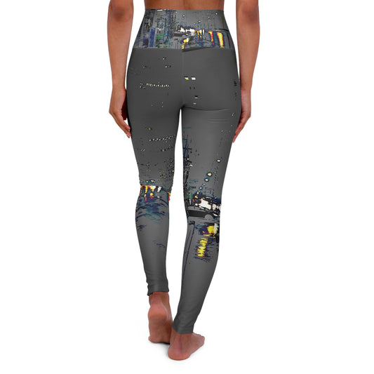 Stylish High Waisted Yoga Leggings, Active Wear for Yoga, Fitness Fashion, Daily Comfort, Gift for Her, AOP Design