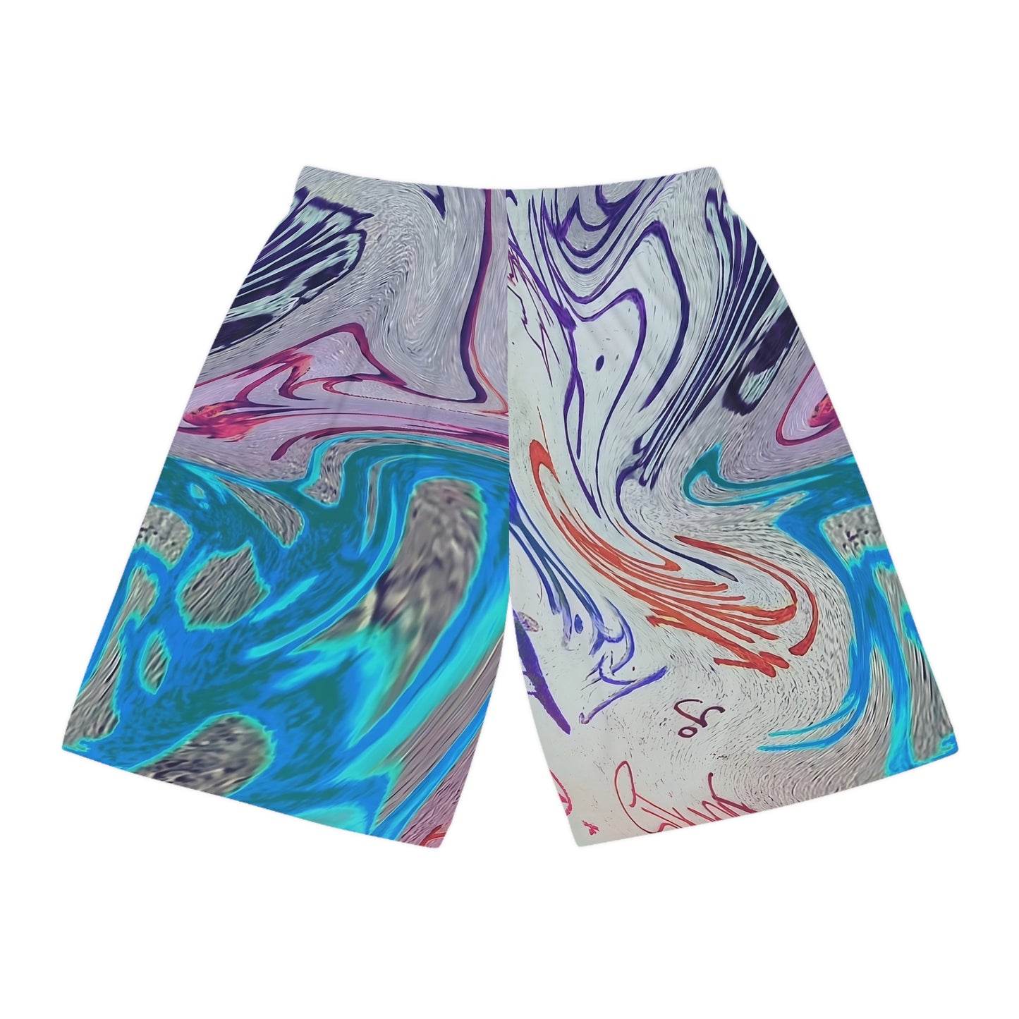 Vibrant Abstract Basketball Shorts - Stylish and Comfortable Activewear