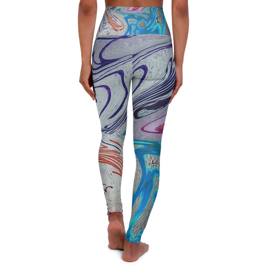 Artistic High Waisted Yoga Leggings for Comfort and Style
