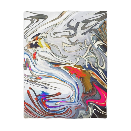 Abstract Art Microfiber Duvet Cover | Modern Bedroom Decor, Colorful Bedding, Boho Chic, Unique Gift for Home