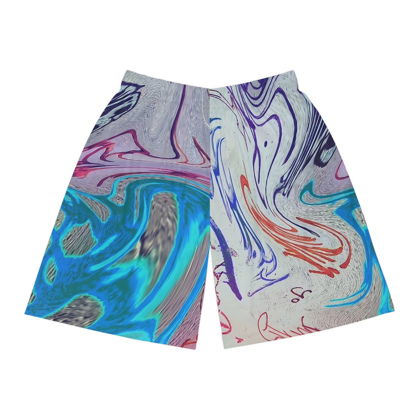 Vibrant Abstract Basketball Shorts - Stylish and Comfortable Activewear