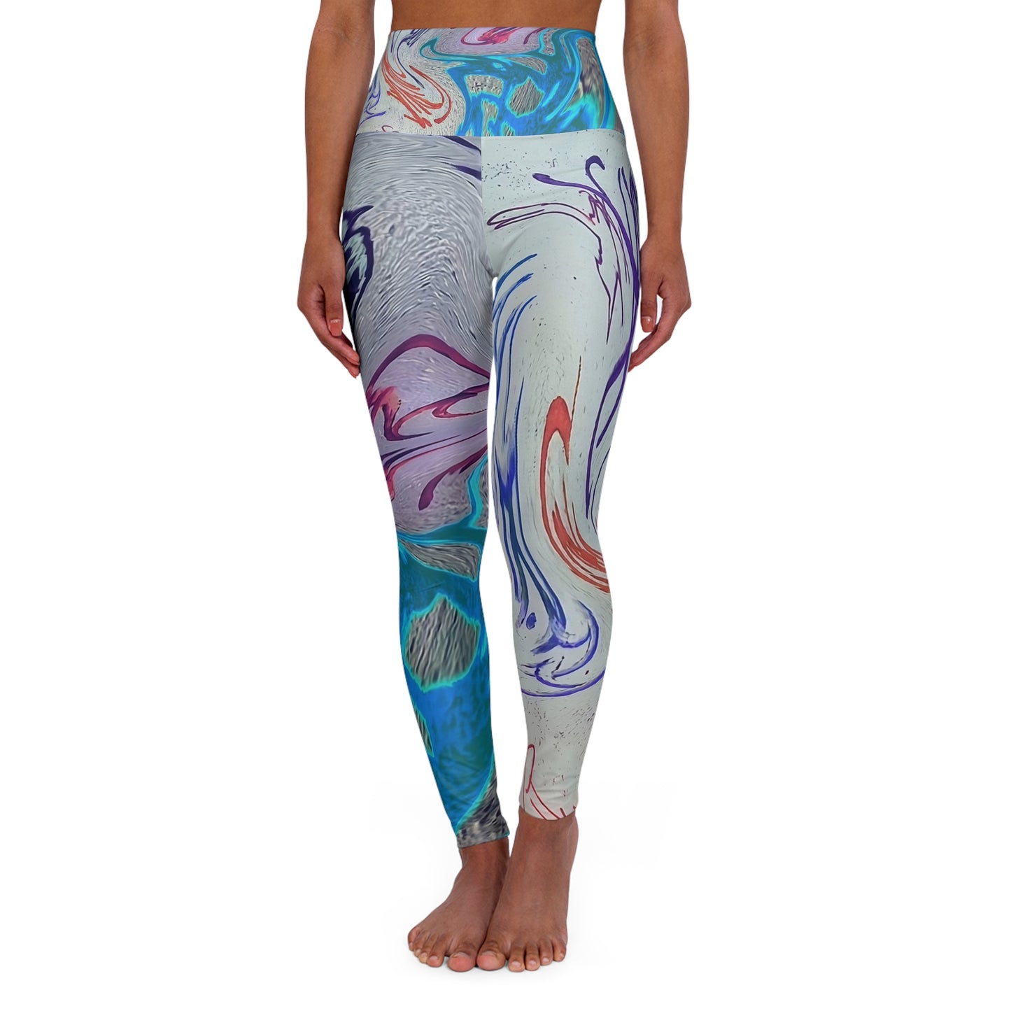 Artistic High Waisted Yoga Leggings for Comfort and Style