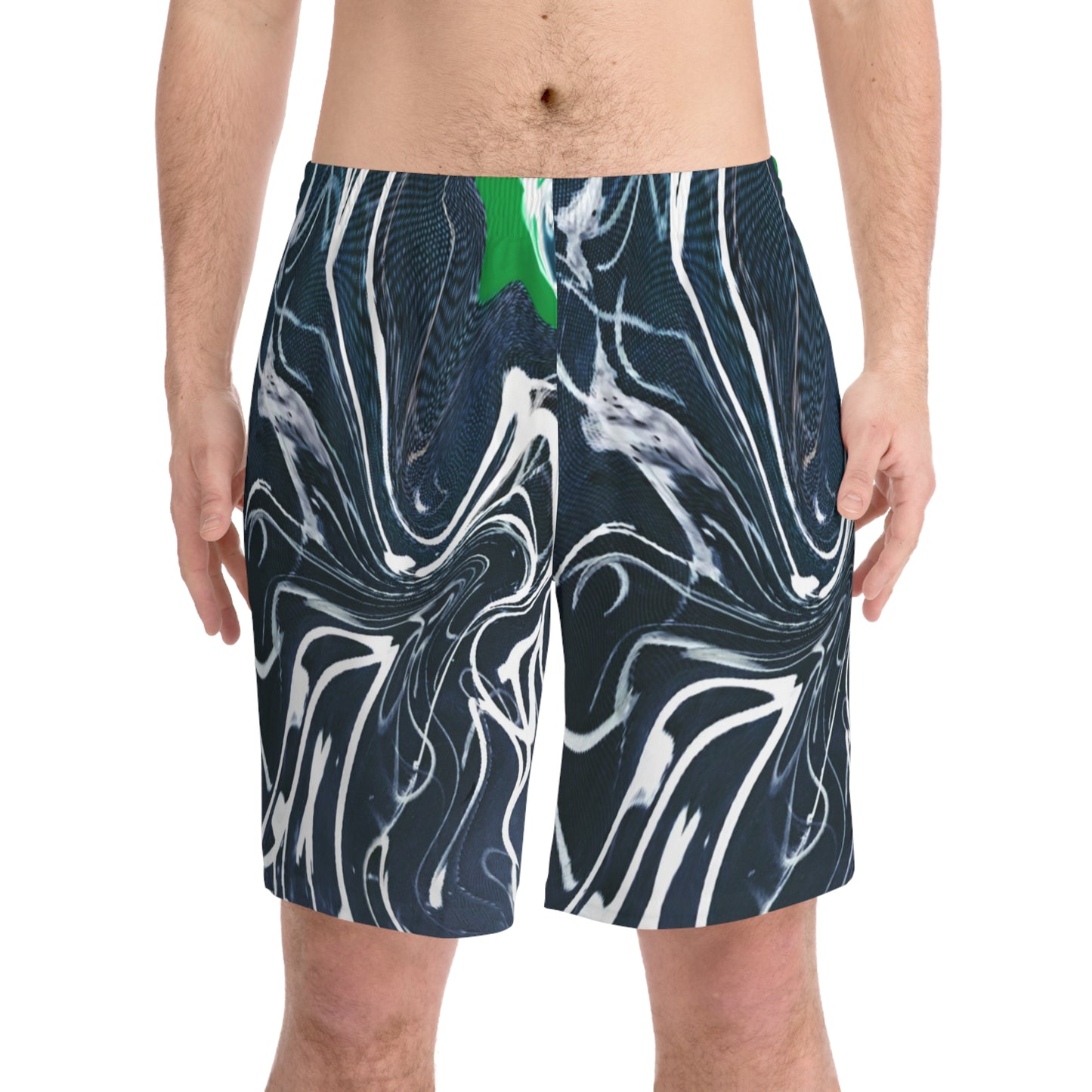 Men's Artistic Swim Shorts, Relaxed Fit Beachwear, Casual Summer Wear, Perfect for Vacations, Unisex Pool Shorts, Ocean Vibes