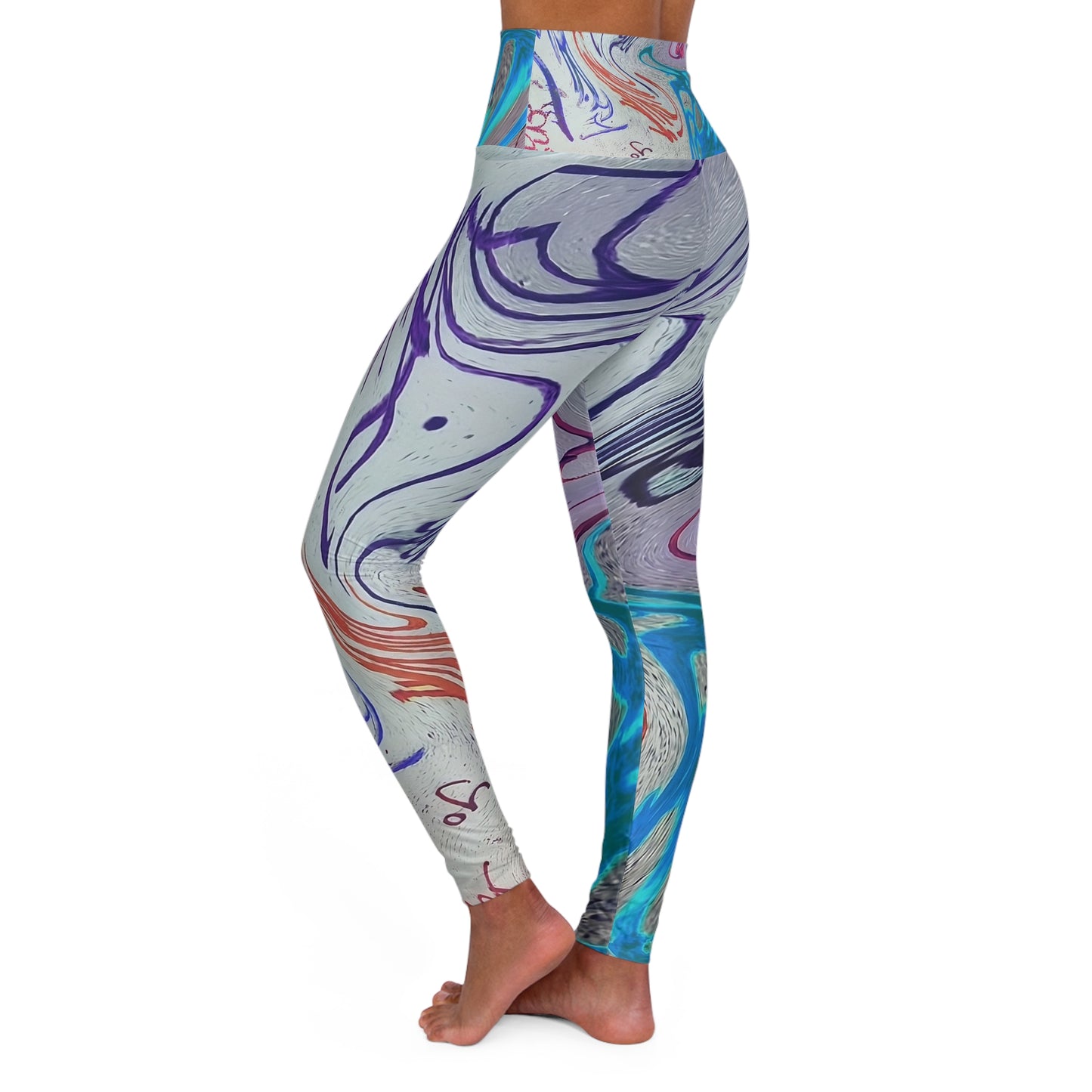 Artistic High Waisted Yoga Leggings for Comfort and Style
