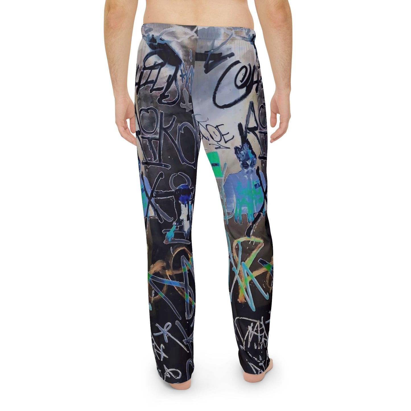 Urban Graffiti Men's Pajama Pants, Relaxed Sleepwear, Trendy loungewear, Perfect for Street Style, Gift for Him