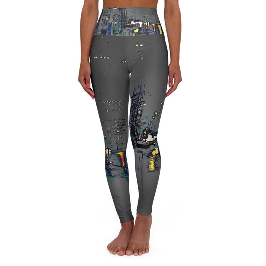 Stylish High Waisted Yoga Leggings, Active Wear for Yoga, Fitness Fashion, Daily Comfort, Gift for Her, AOP Design