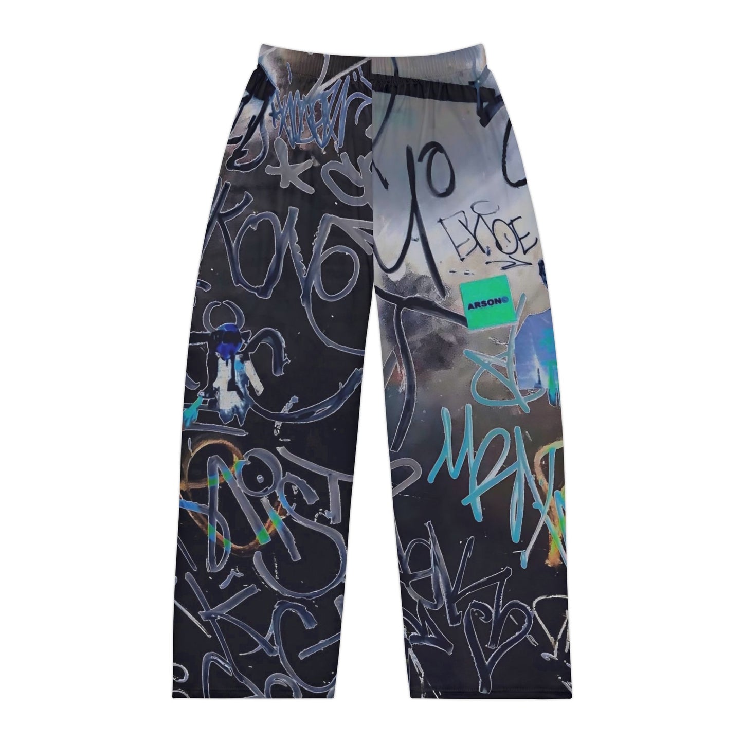 Urban Graffiti Men's Pajama Pants, Relaxed Sleepwear, Trendy loungewear, Perfect for Street Style, Gift for Him