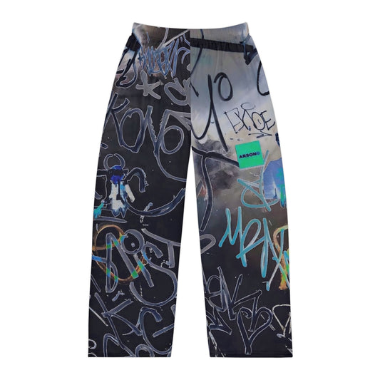 Urban Graffiti Men's Pajama Pants, Relaxed Sleepwear, Trendy loungewear, Perfect for Street Style, Gift for Him