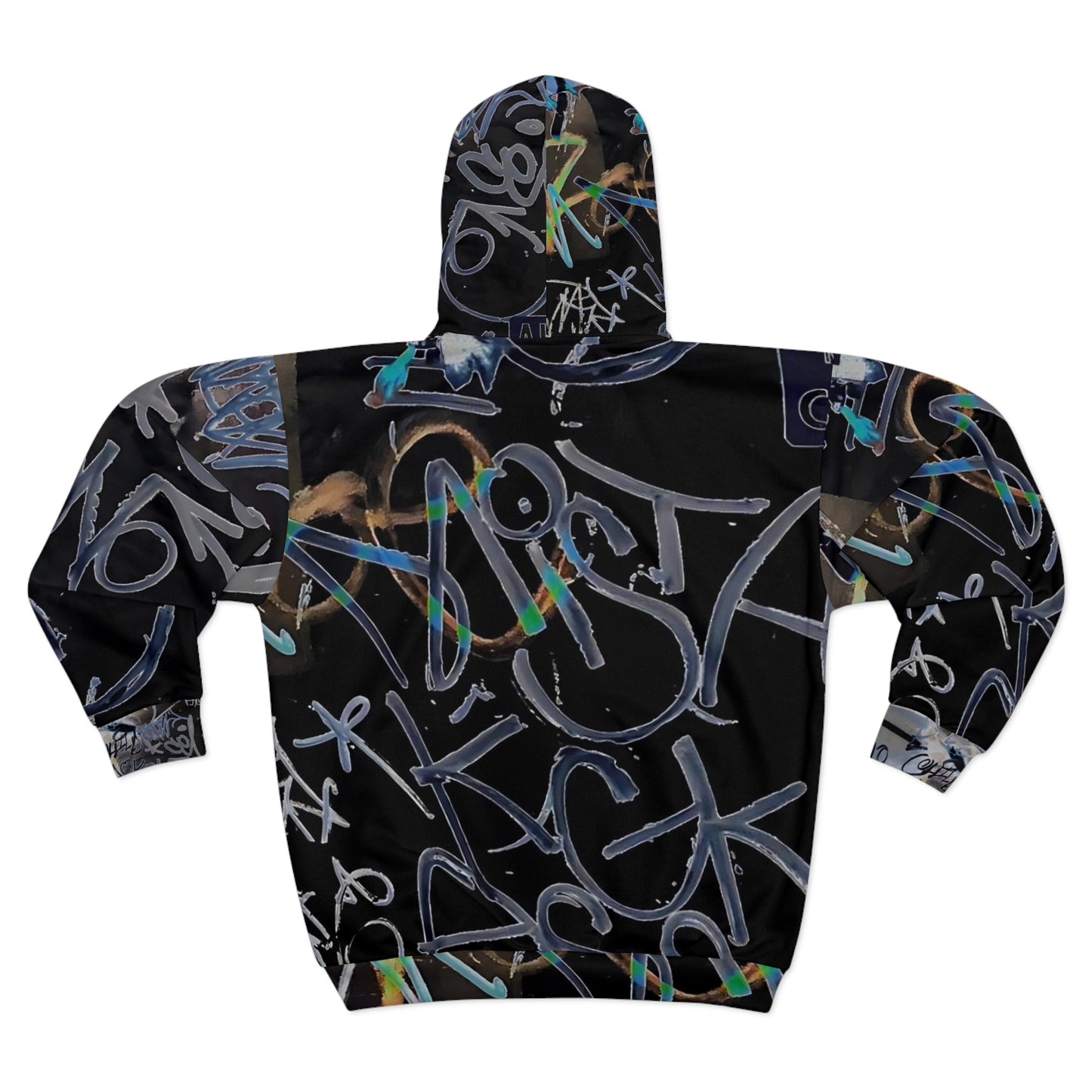 Urban Graffiti Unisex Zip Hoodie | Streetwear Style, Modern Fashion, Casual Comfort, Unique Gift Option, Cool Graphic Apparel