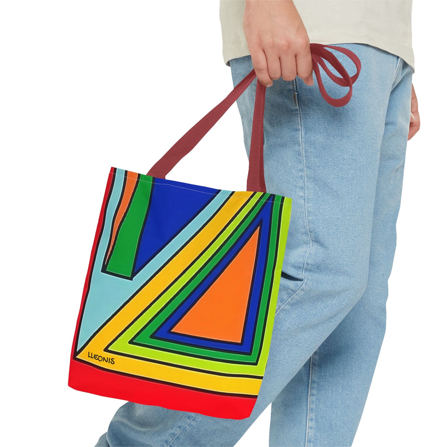 Vibrant Abstract Tote Bag, Colorful Shopping Tote, Eco-Friendly Carry-All, Beach Bag, Stylish Grocery Bag, Gift for Art Lovers