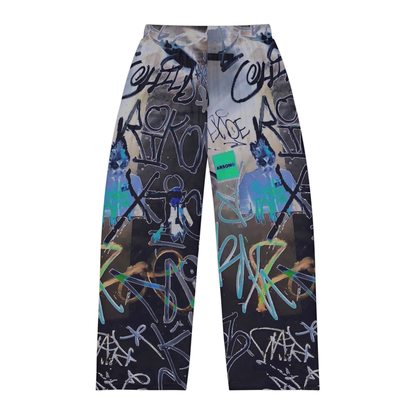 Urban Graffiti Men's Pajama Pants, Relaxed Sleepwear, Trendy loungewear, Perfect for Street Style, Gift for Him