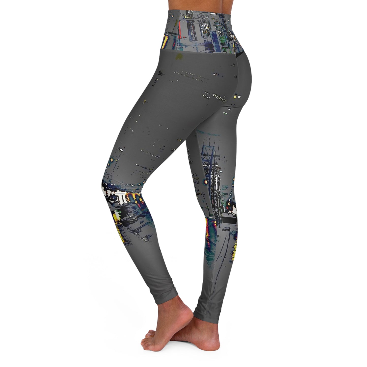 Stylish High Waisted Yoga Leggings, Active Wear for Yoga, Fitness Fashion, Daily Comfort, Gift for Her, AOP Design