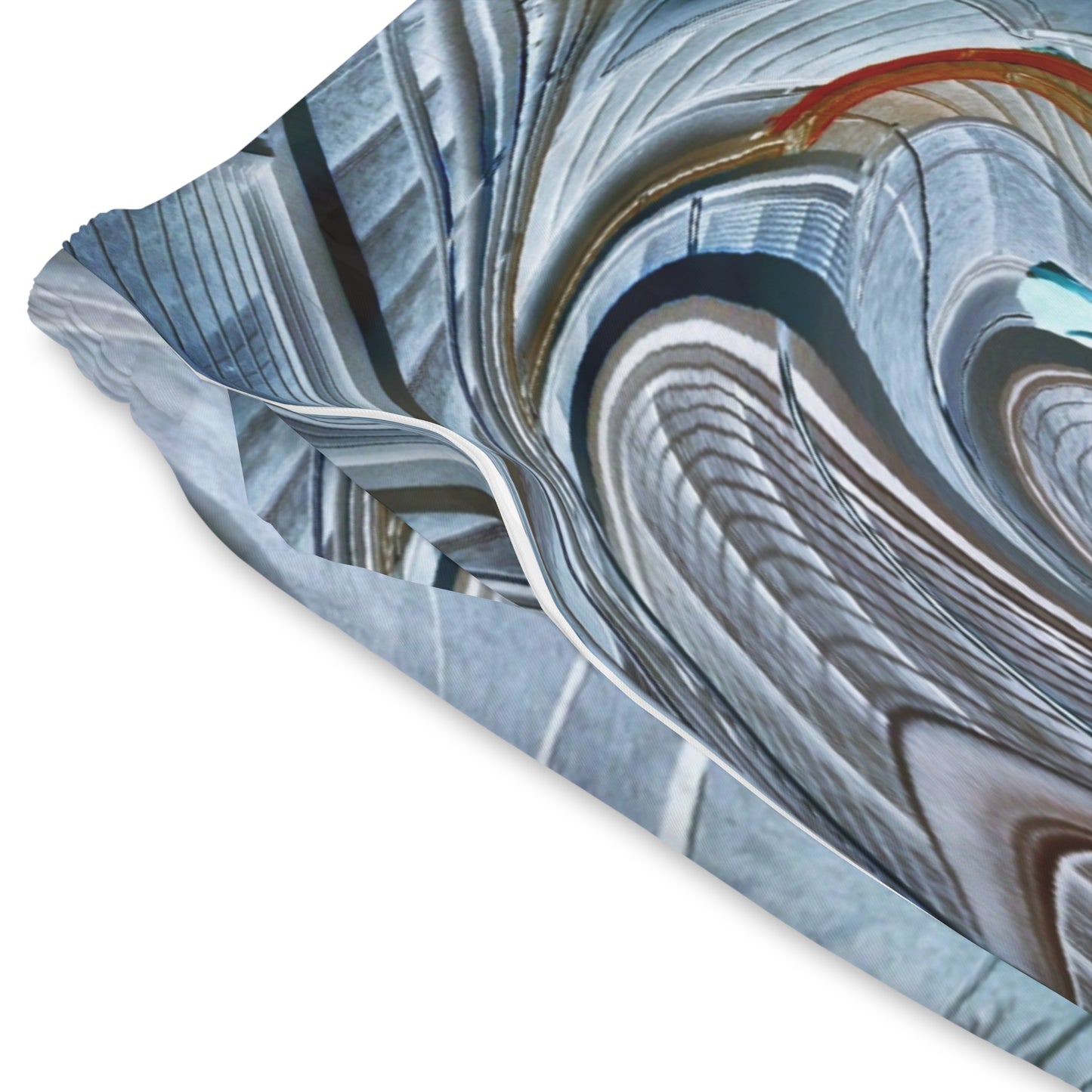 Stylish Men's Elastic Beach Shorts - Abstract Waves Design, Summer Swimwear, Casual Resort Wear, Beach Vacation Shorts, Trendy Swim Trunks