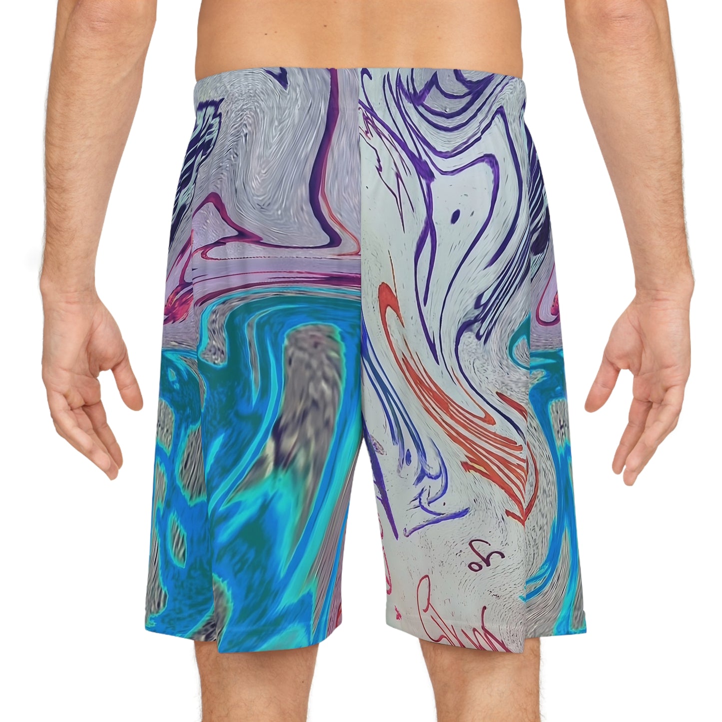 Vibrant Abstract Basketball Shorts - Stylish and Comfortable Activewear