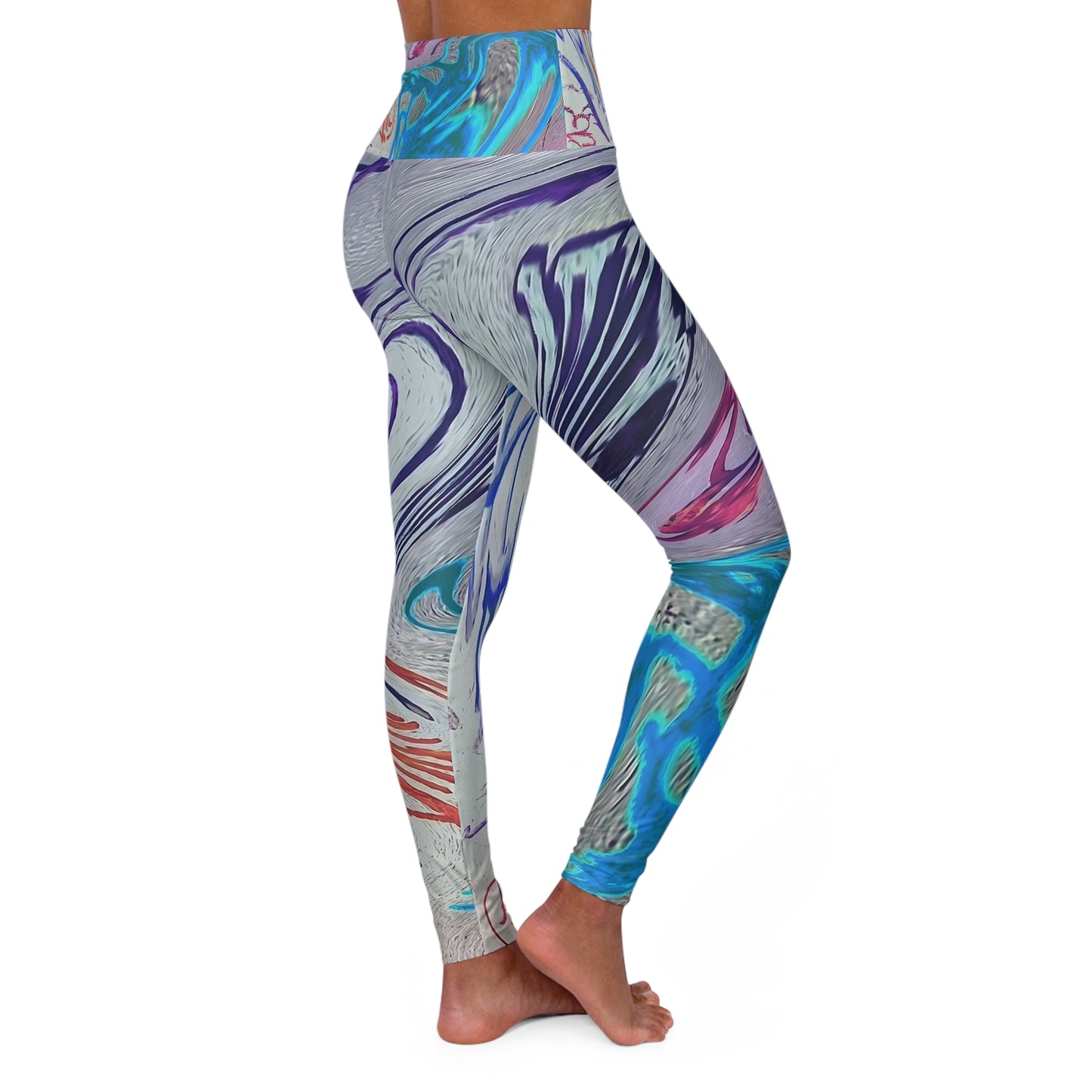 Artistic High Waisted Yoga Leggings for Comfort and Style